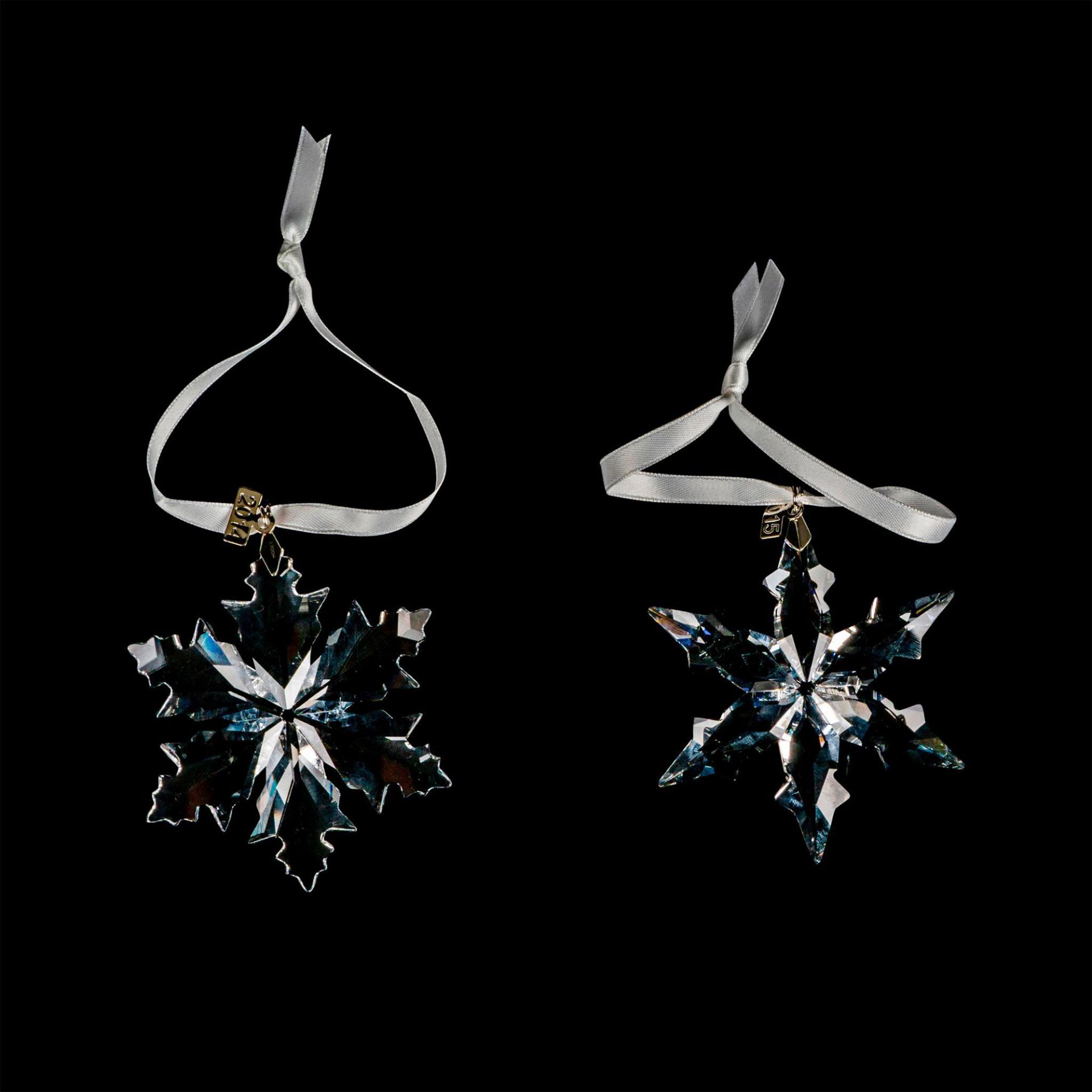2pc Swarovski Crystal Christmas Ornaments