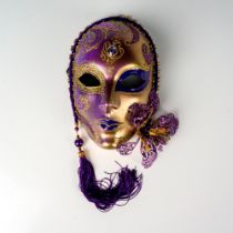 Venetian Mask, Purple and Gold