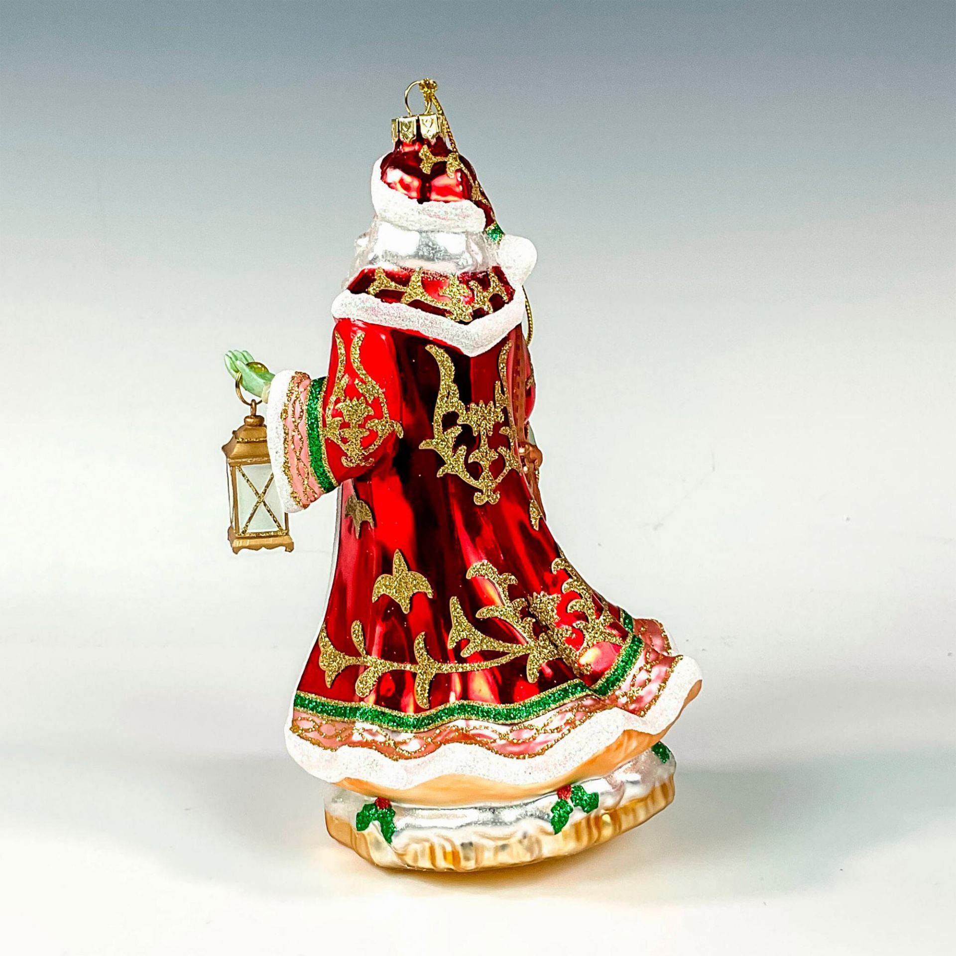 Fitz and Floyd Glass Ornament, Santa - Bild 4 aus 4