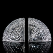 Pair of Waterford Crystal Bookends, Quadrant