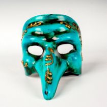 Venetian Mask, Turquoise Colored Plague Doctor