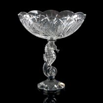 Waterford Crystal Centerpiece Seahorse Bowl, Oceana