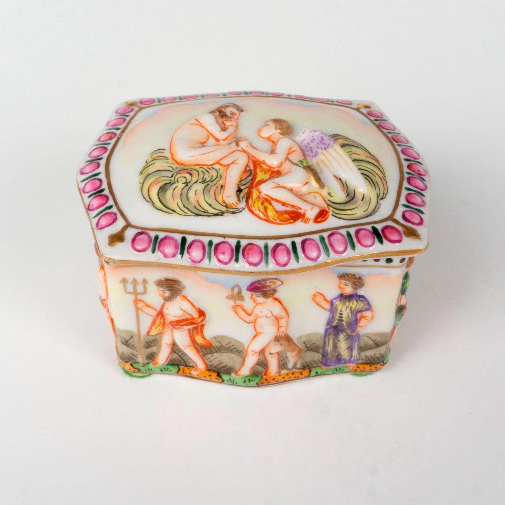 Capodimonte Porcelain Lidded Trinket Box - Image 2 of 8