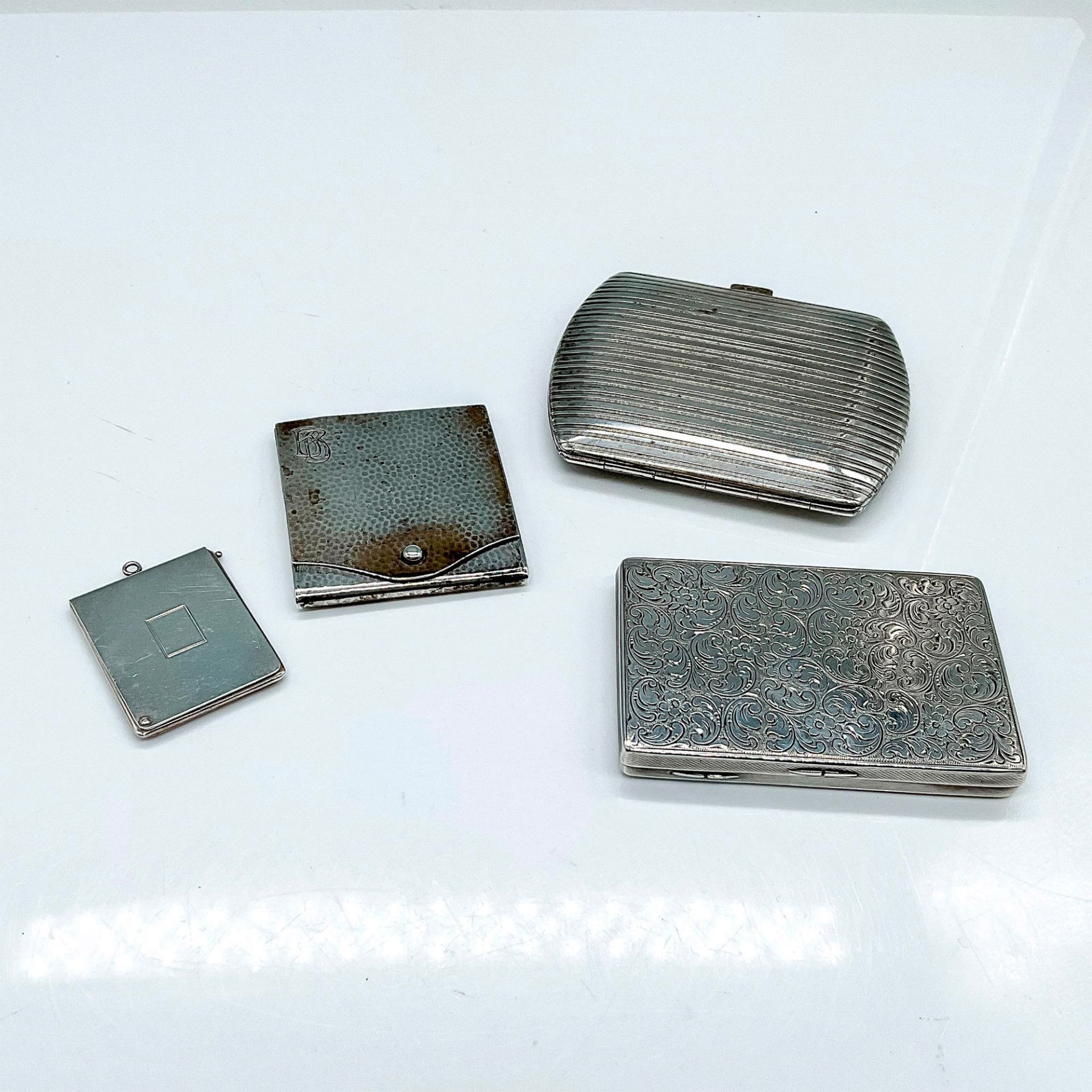 4pc Vintage Sterling Silver German and American Compacts