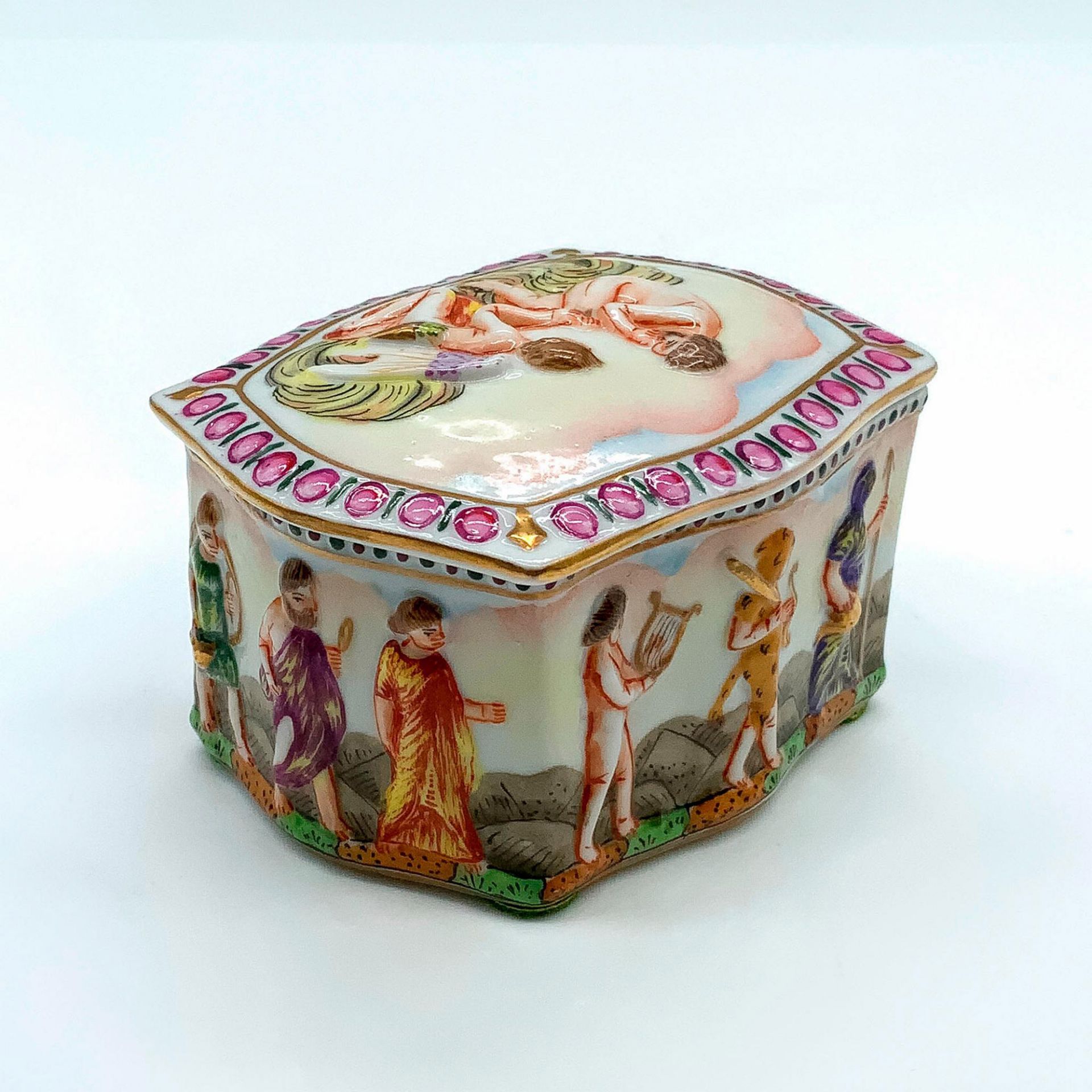 Capodimonte Porcelain Lidded Trinket Box - Image 7 of 8