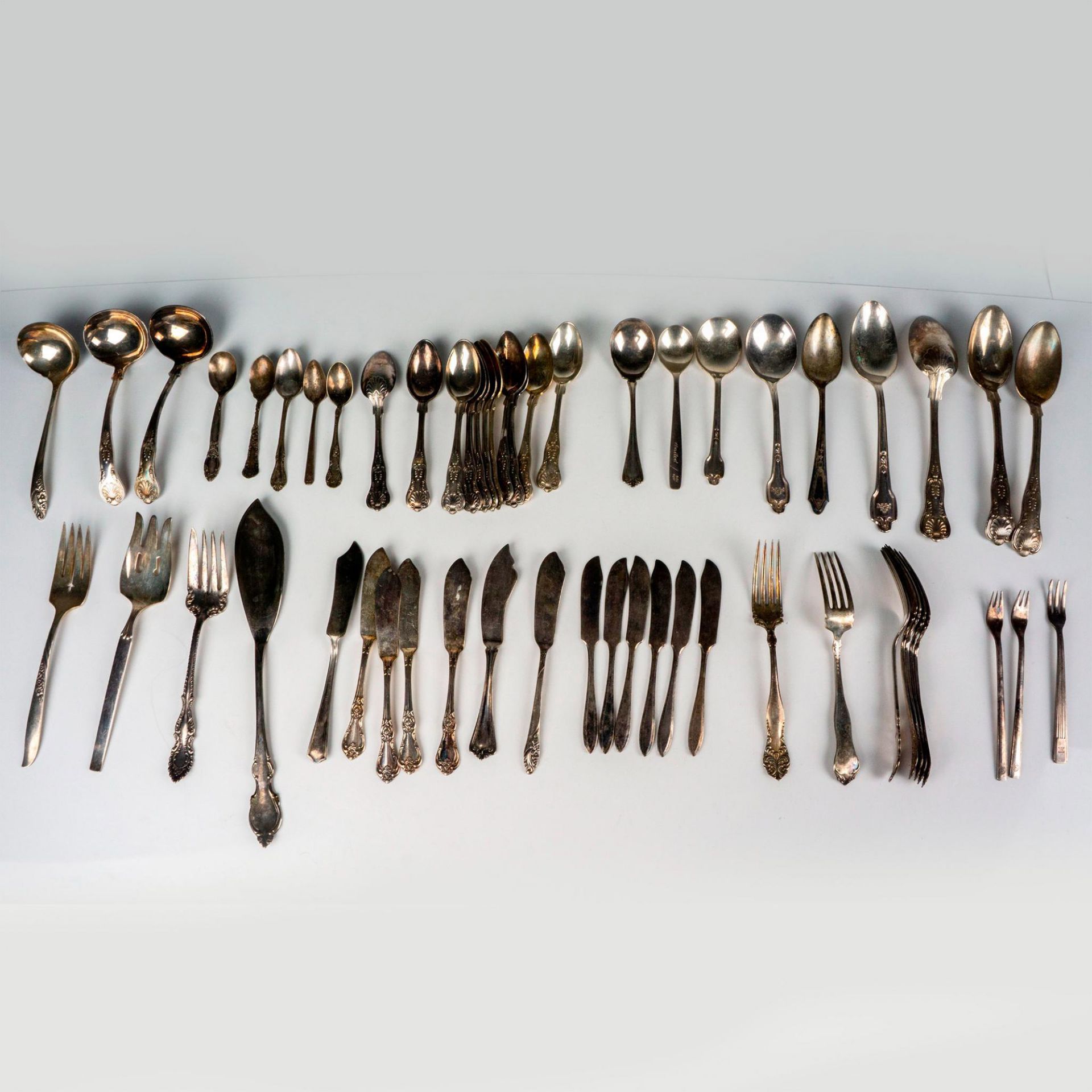 55pc Vintage Stainless Steel Flatware