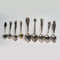 9pc Sterling Silver Native American Souvenir Spoons