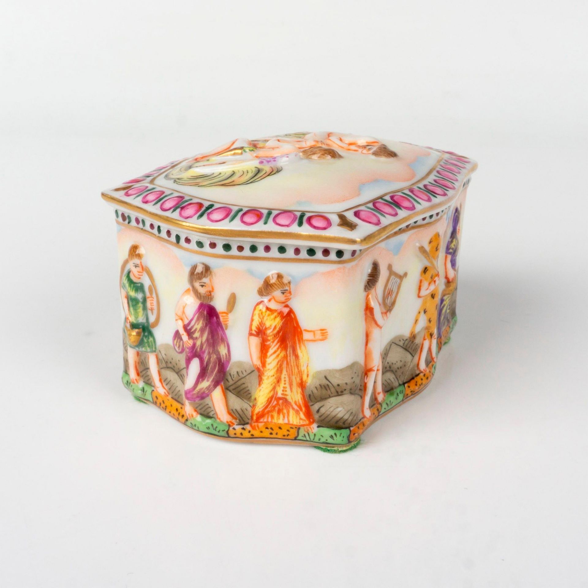 Capodimonte Porcelain Lidded Trinket Box - Image 5 of 8