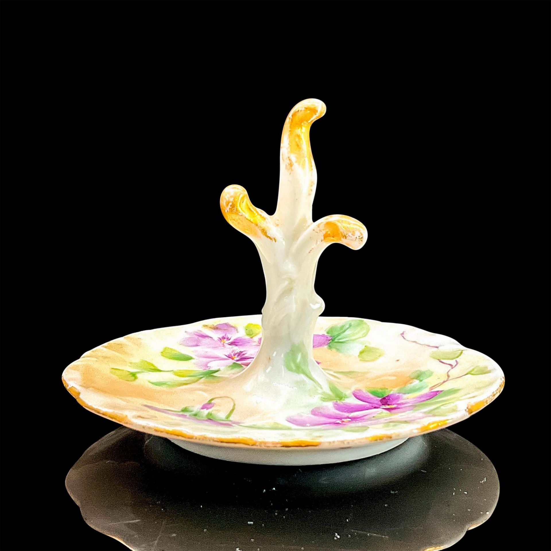 Vintage Porcelain Ring Holder Dish, Tree Branch