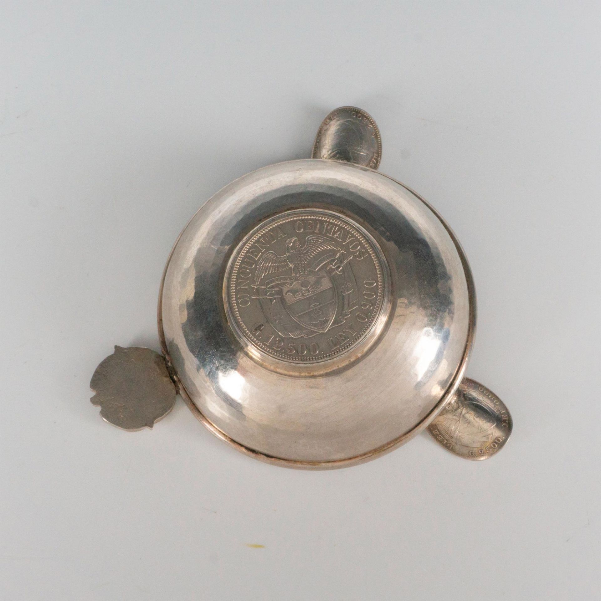 Antique Colombian Coin Silver Ashtray - Image 3 of 3