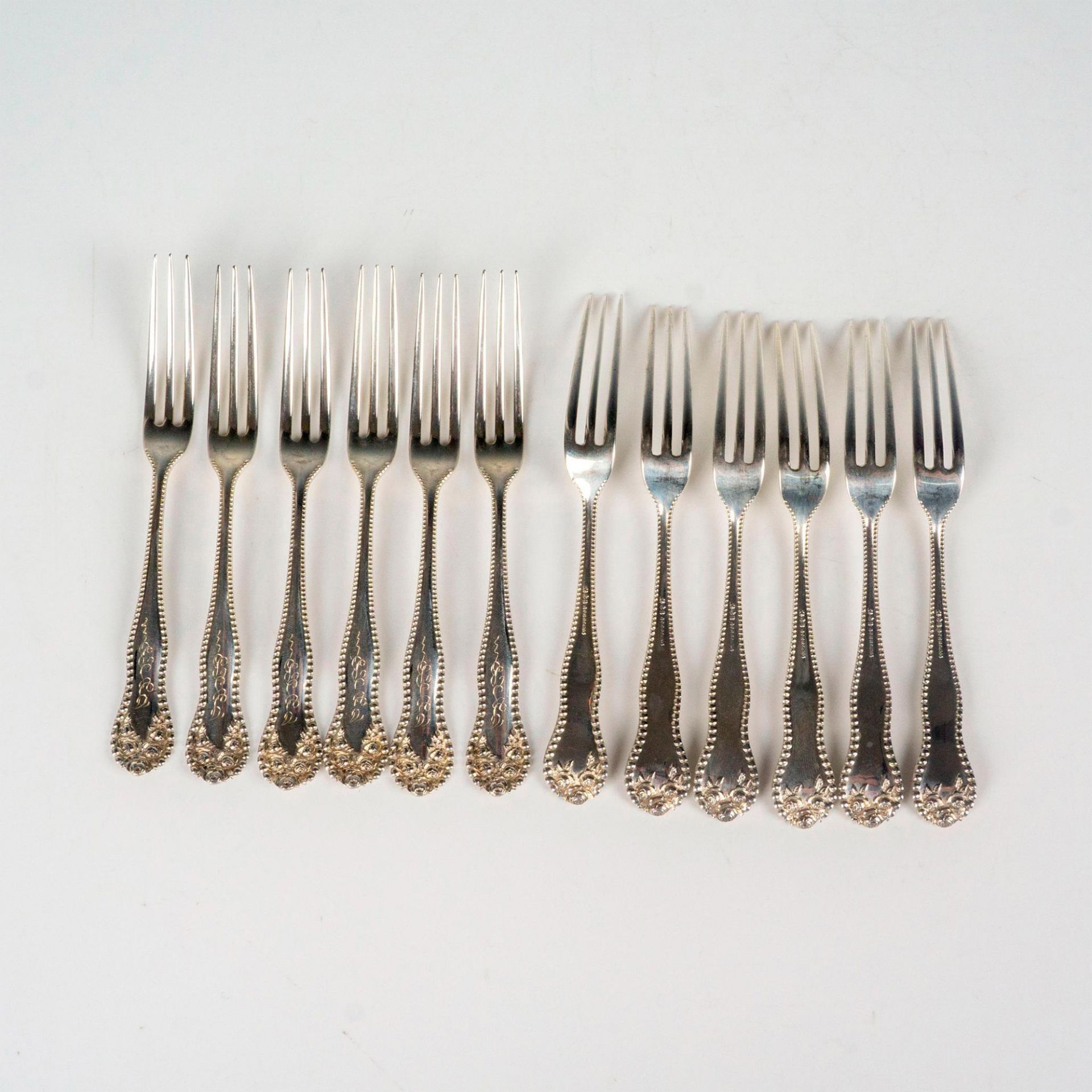 12pc Gorham Sterling Silver Appetizer Forks, Lancaster