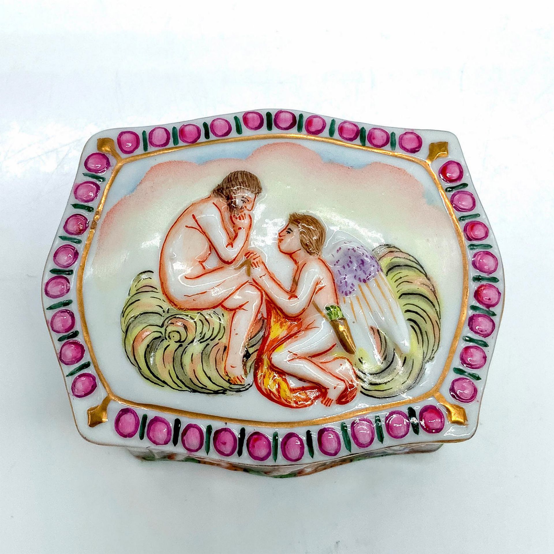 Capodimonte Porcelain Lidded Trinket Box - Image 8 of 8