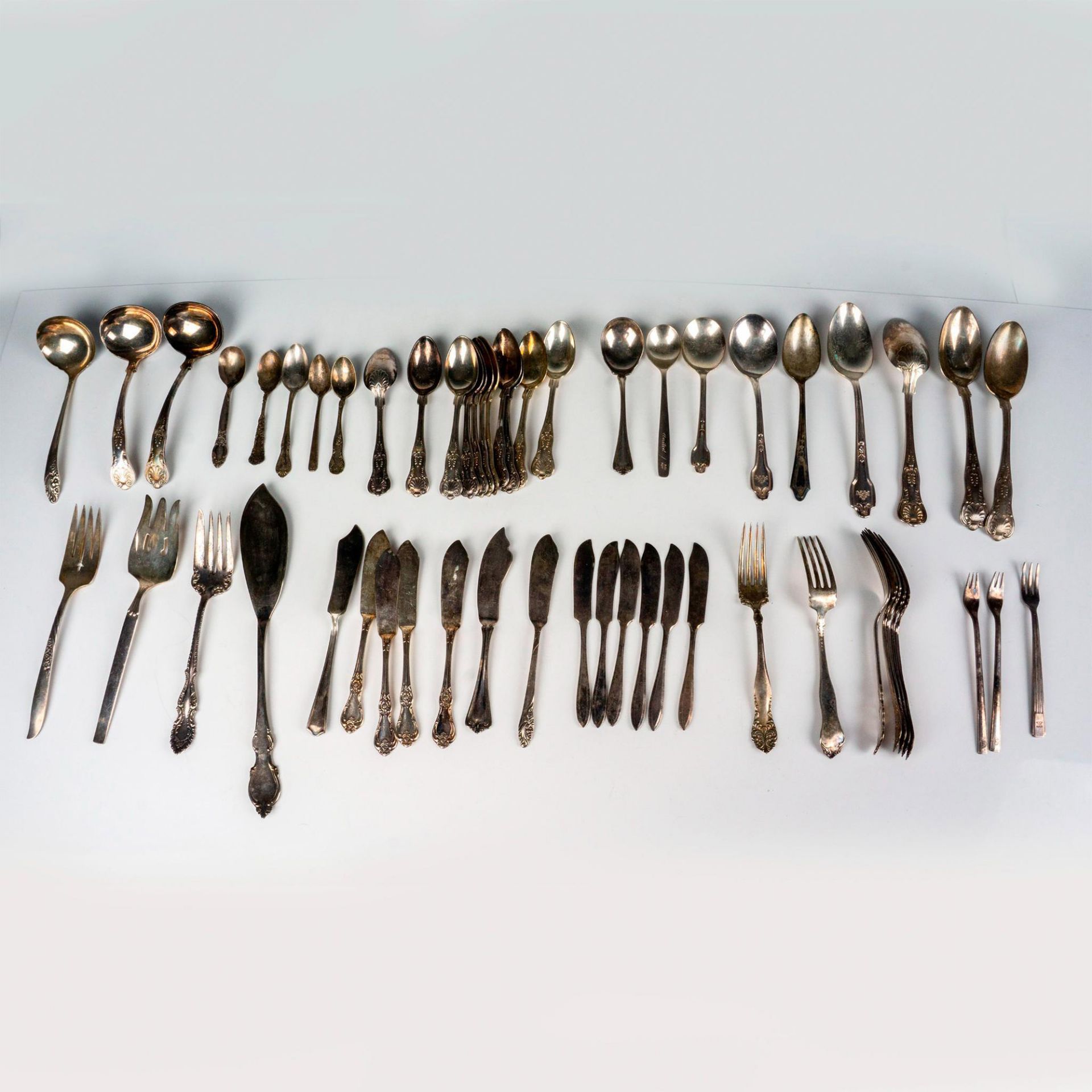 55pc Vintage Stainless Steel Flatware - Image 2 of 4