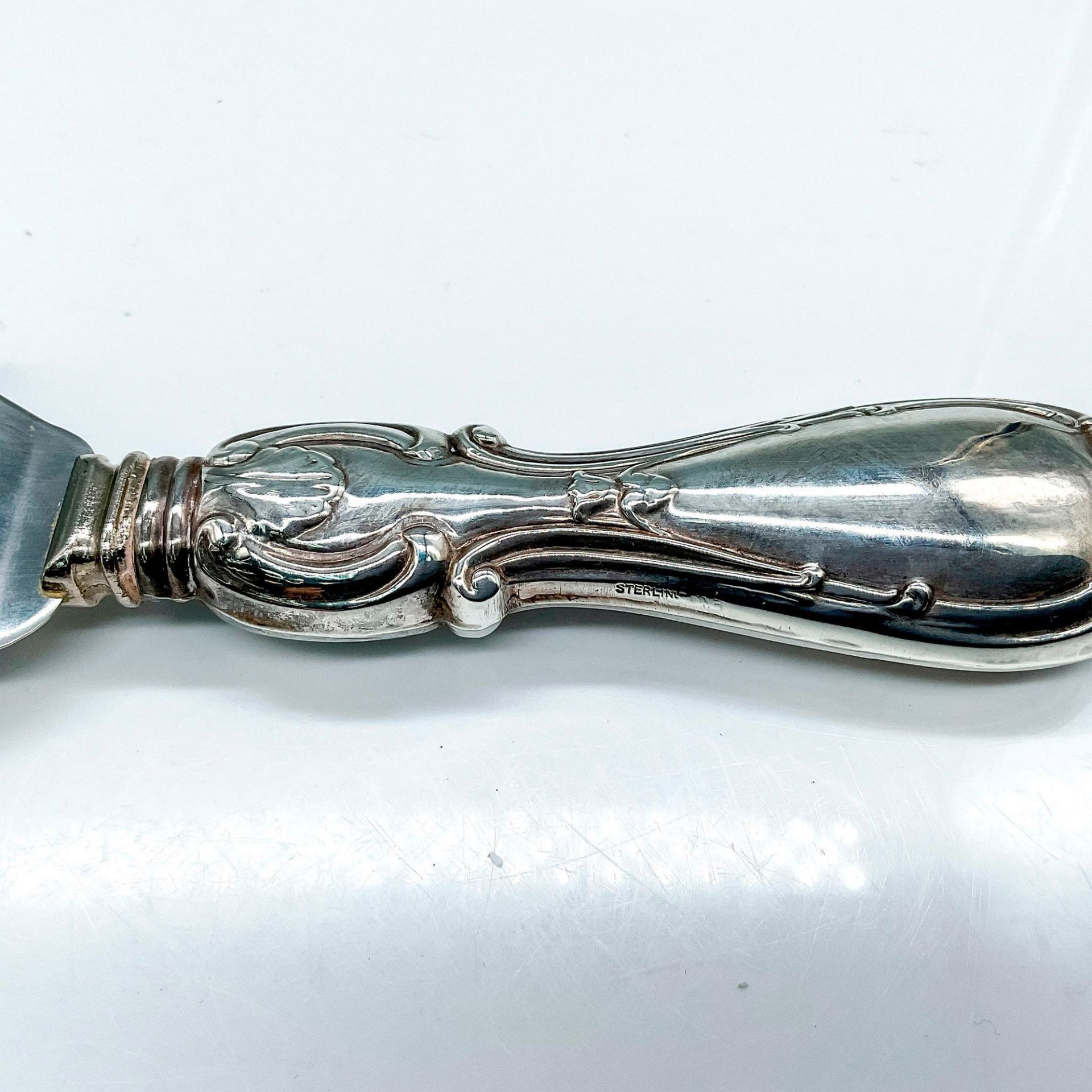 2pc Stainless Steel and Sterling Cake Cutter and Server - Image 3 of 3