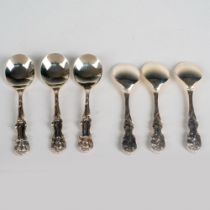 6pc Frank Smith Sterling Silver Chocolate Spoons, Lion