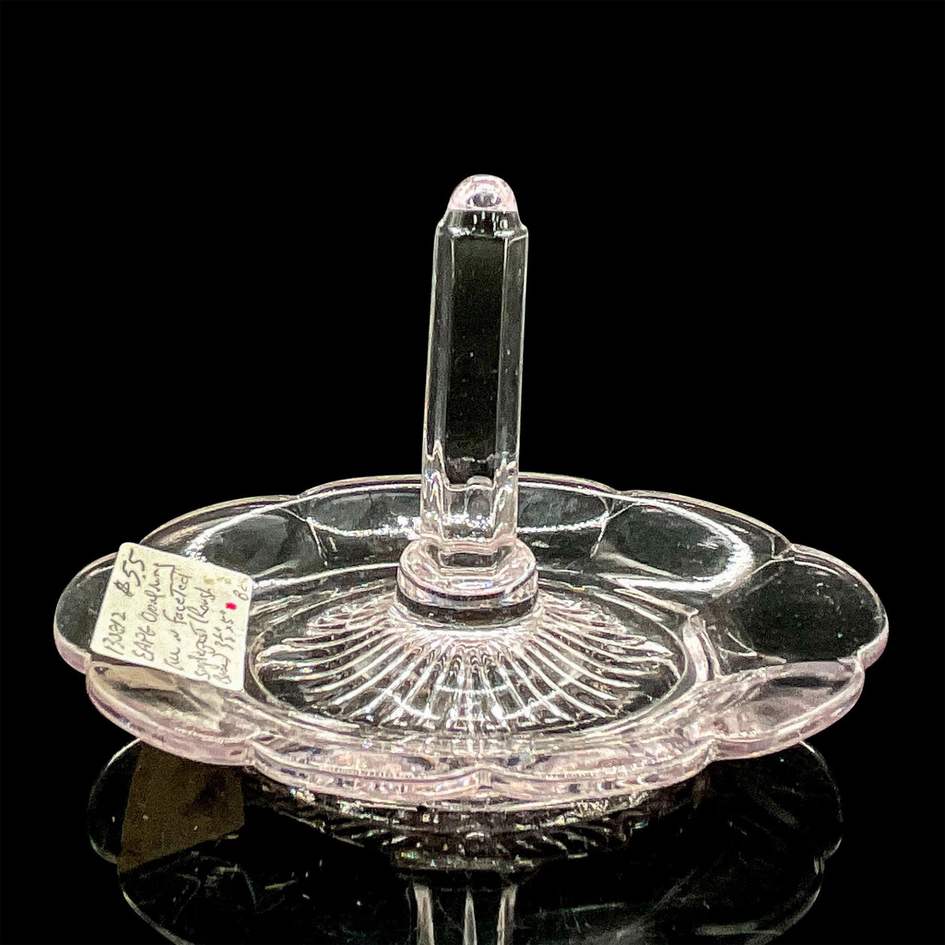 Early American Pattern Glass Ring Holder Dish, Oval Flower - Bild 2 aus 3