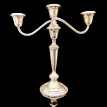 Gorham Sterling Candelabra, 3 Candles