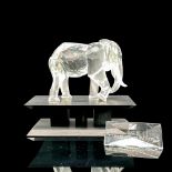 Swarovski Crystal Figurine, African Elephant w/Plaque & Base