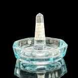Octagon Shaped Blue Glass Ring Holder Dish