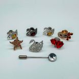 8pc Swarovski Crystal Decorative Pins
