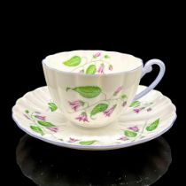 2pc Shelley England Cup and Saucer, Campanula