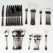 34pc Christofle Flatware, Oasis Pattern