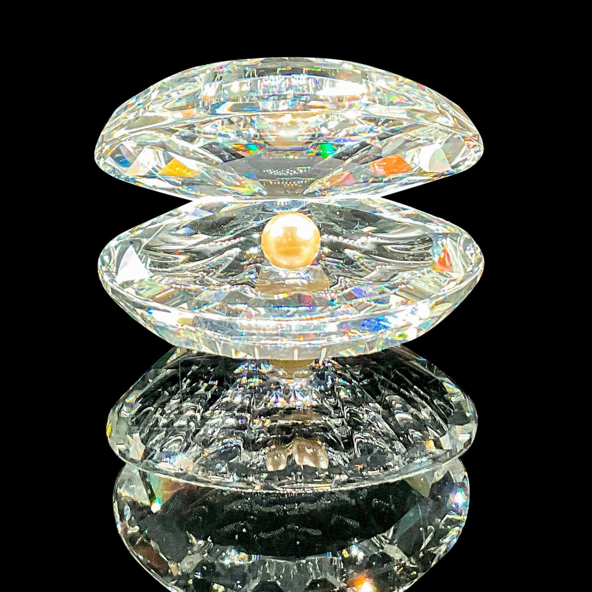 Swarovski Silver Crystal Figurine, Oyster With Pearl