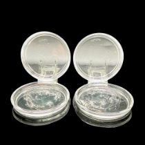 4pc Val Saint Lambert Crystal Coasters