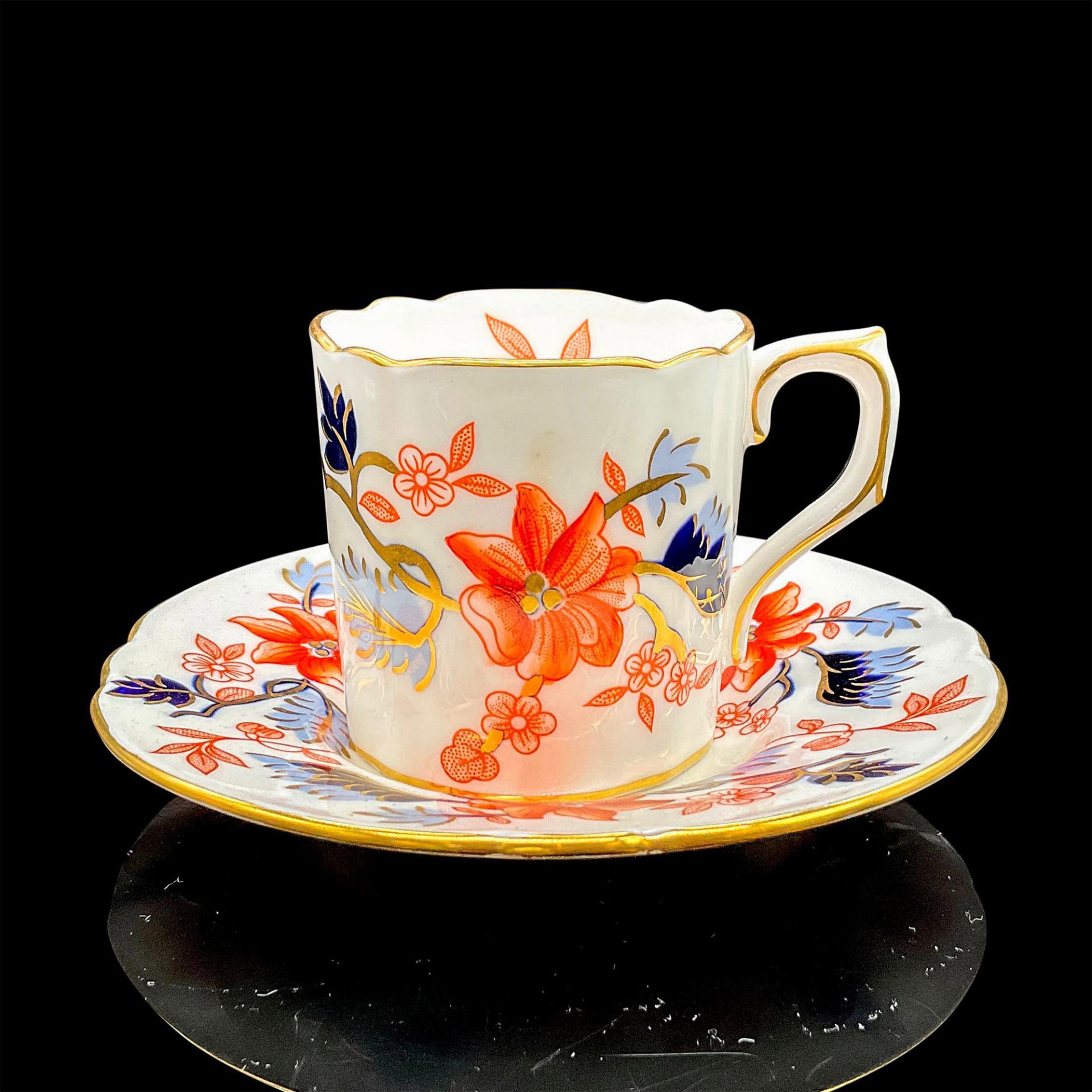 2pc Royal Crown Derby Demitasse Cup and Saucer, Beaumont