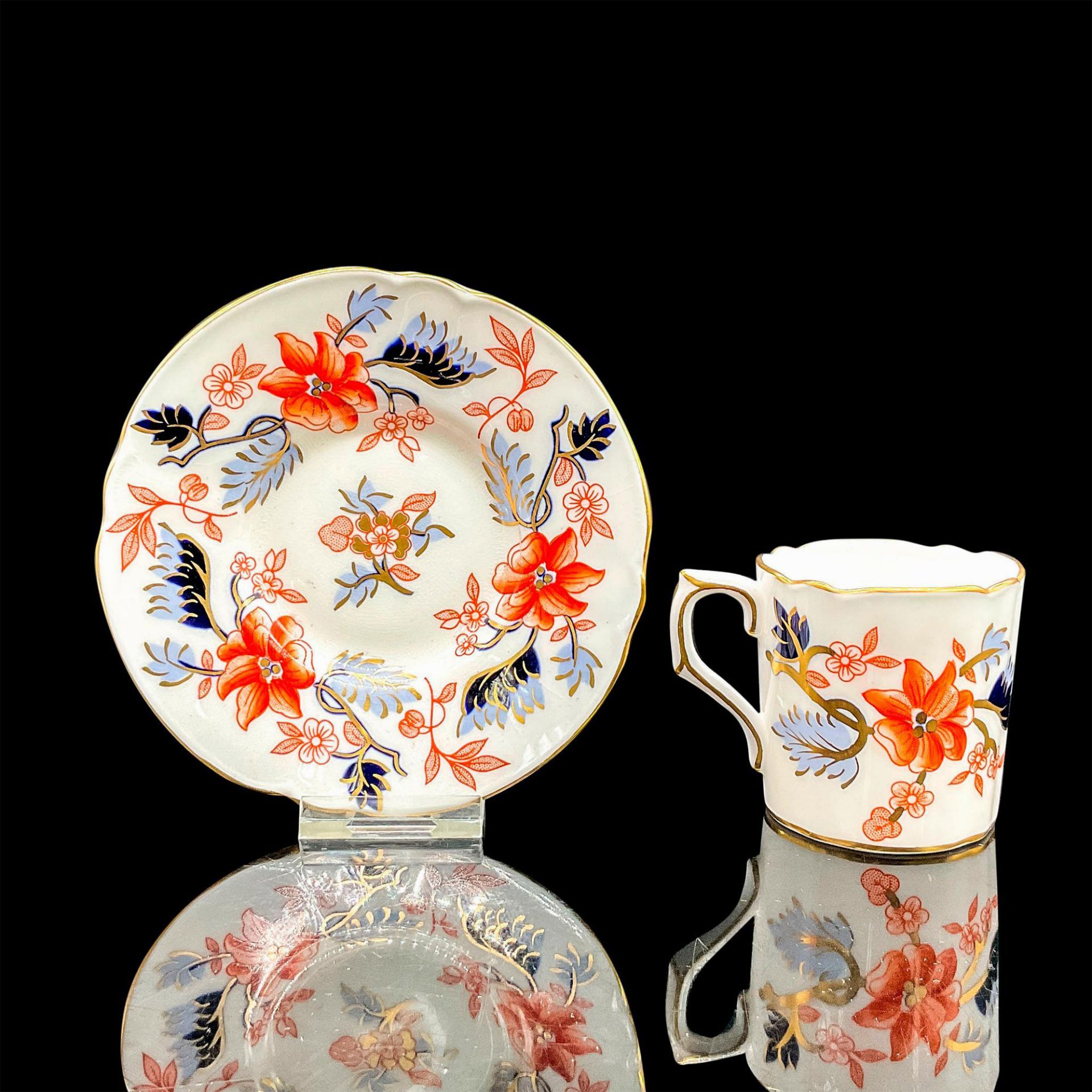 2pc Royal Crown Derby Demitasse Cup and Saucer, Beaumont - Image 2 of 3