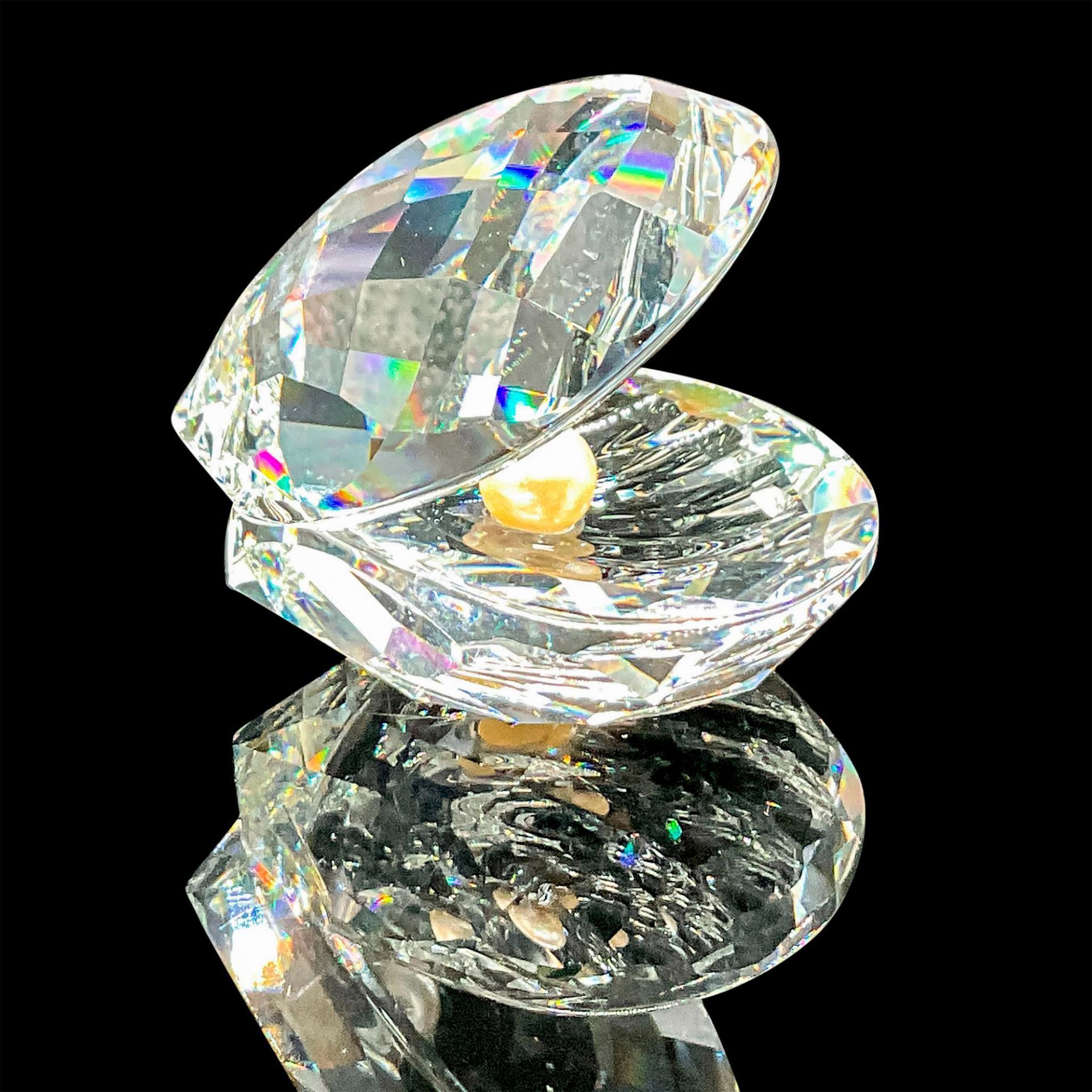 Swarovski Silver Crystal Figurine, Oyster With Pearl - Bild 2 aus 5