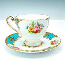 2pc Shelley Fine Bone Teacup and Saucer, Duchess Pattern