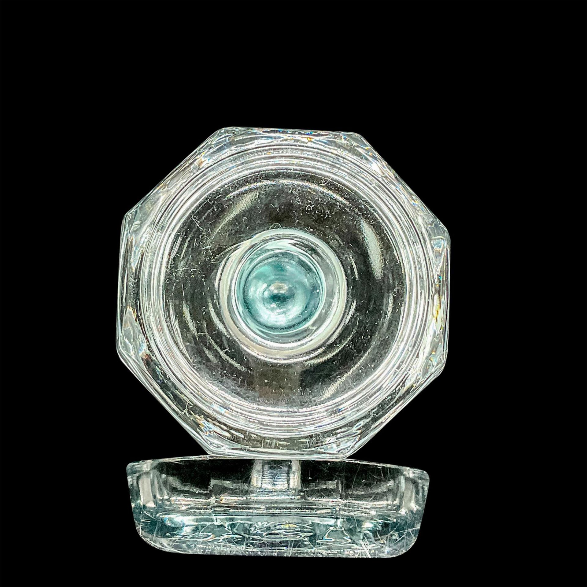 Octagon Shaped Blue Glass Ring Holder Dish - Bild 3 aus 3