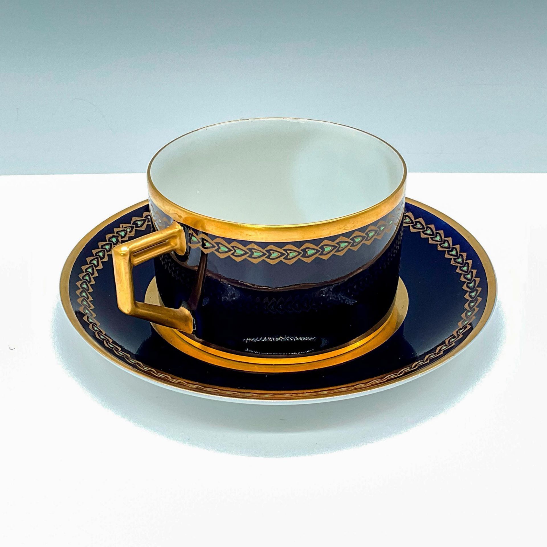Porcelain Cup and Saucer in Cobalt Blue and Gold Bayern - Image 2 of 3