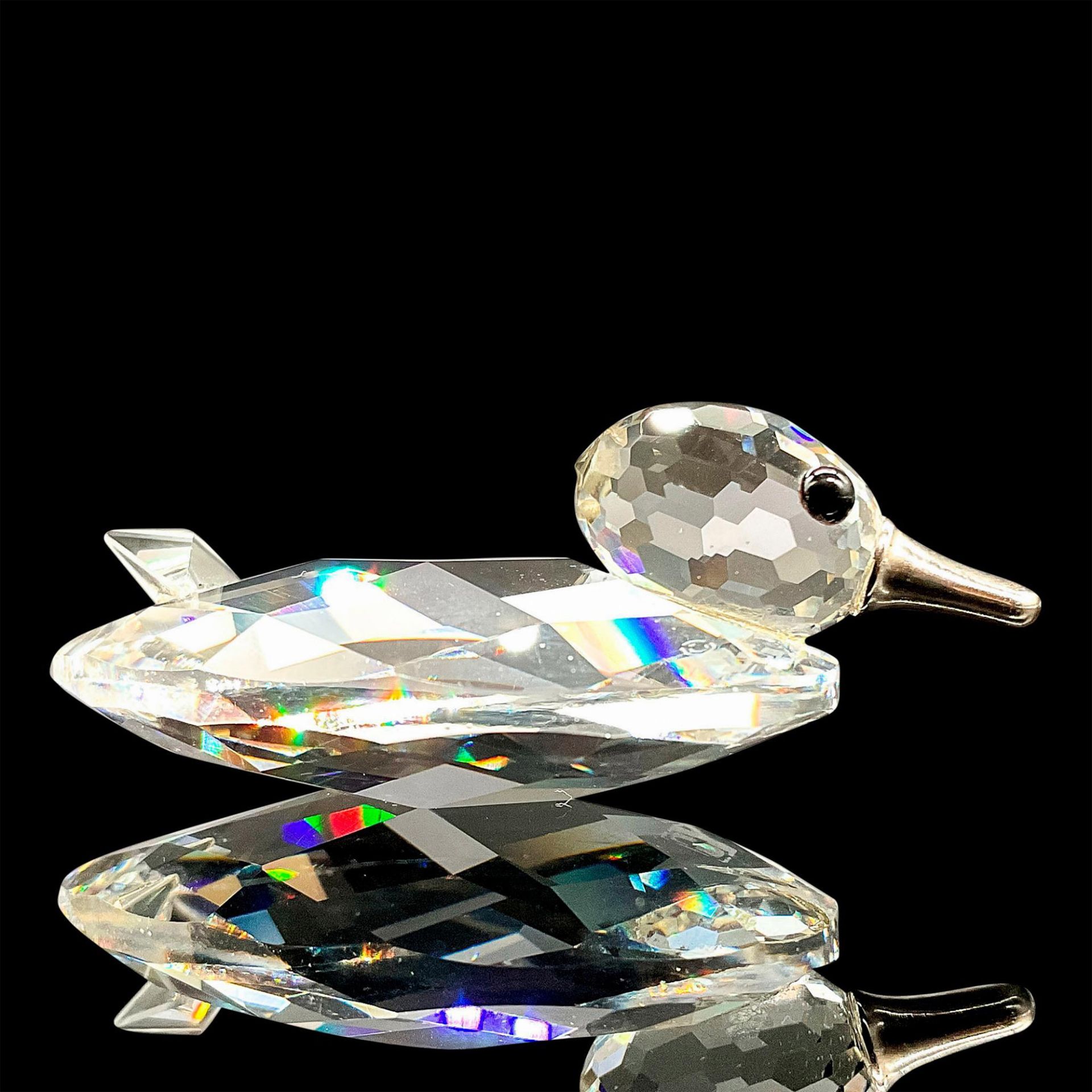 Swarovski Silver Crystal Miniature Figurine, Mallard Duck