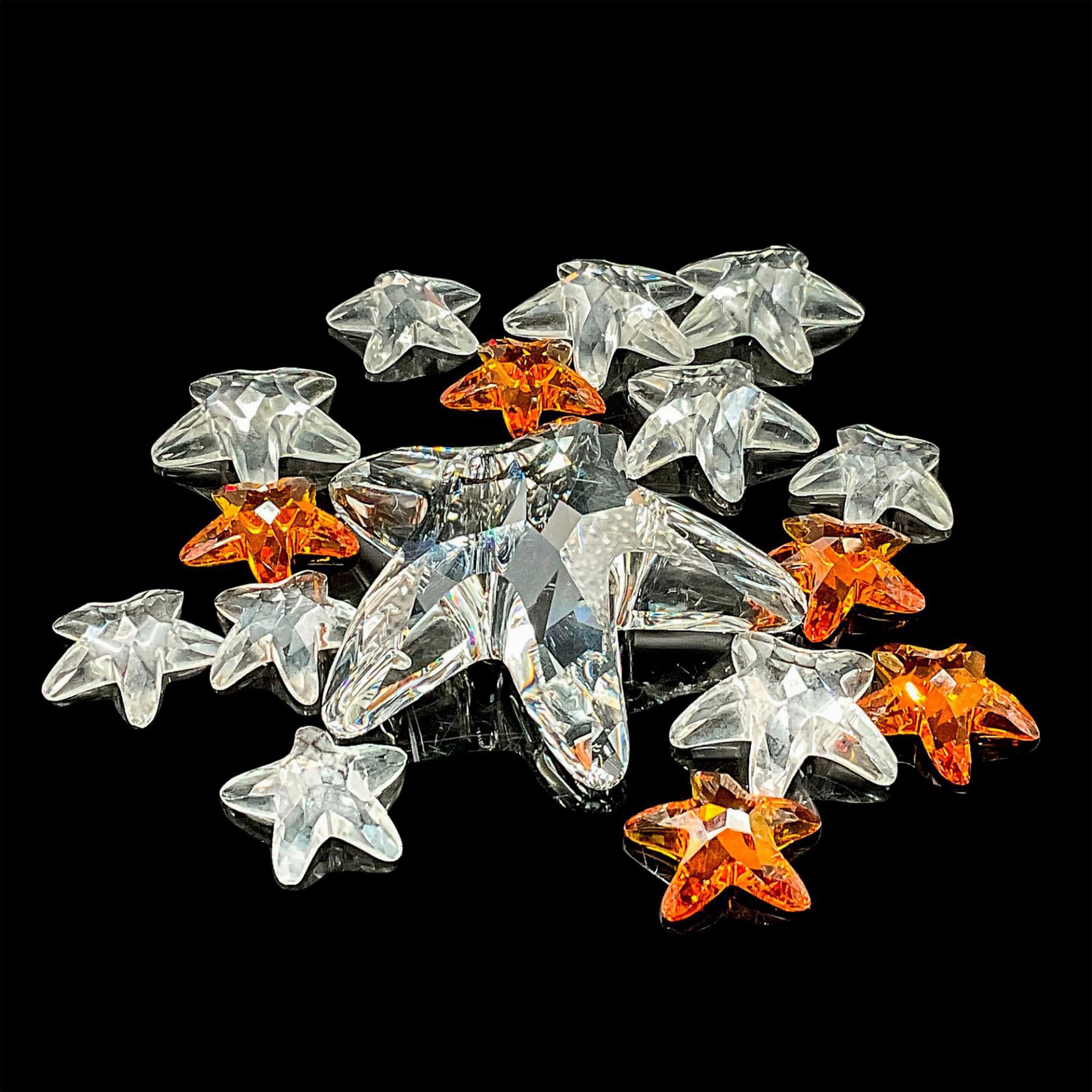 Pair of Swarovski Crystal SCS Figurine, Starfish and Minis