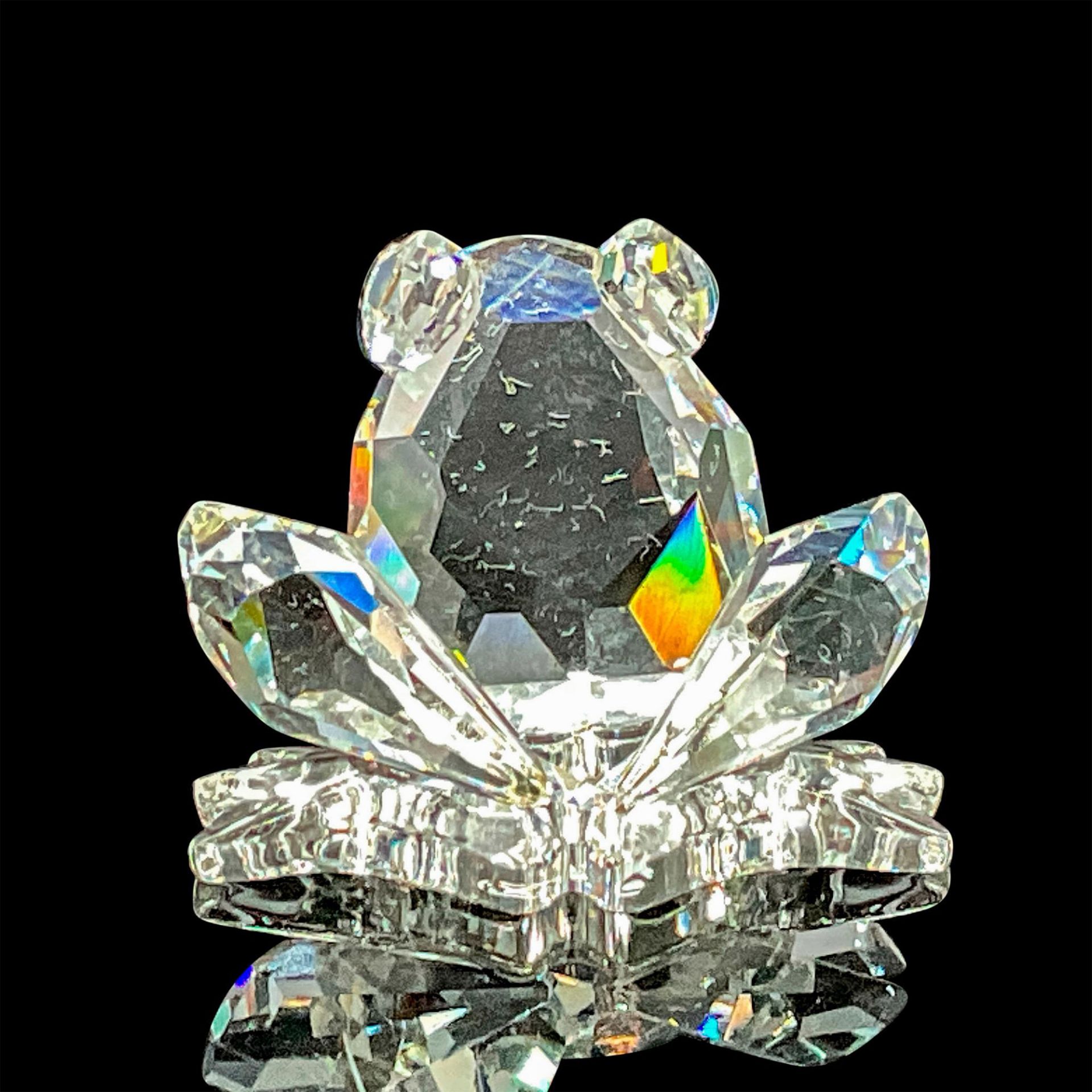 Swarovski Silver Crystal Figurine, Frog with Green Eyes - Bild 2 aus 3