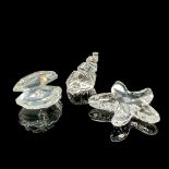 3pc Swarovski Silver Crystal Figurine, Maritime Trio