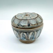 Chinese Sawankhalok Style Pottery Covered Bowl