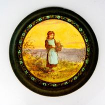 Doulton Lambeth Linnie Watt Framed Faience Charger