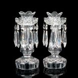 Pair of Waterford Crystal Prism Candleholders