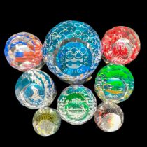 8pc Crystal Paperweights