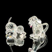 Pair of Iris Arc and Asfour Crystal Figurines, Dogs