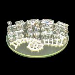 5pc Swarovski Crystal Figurines, Mini Train Set with Base