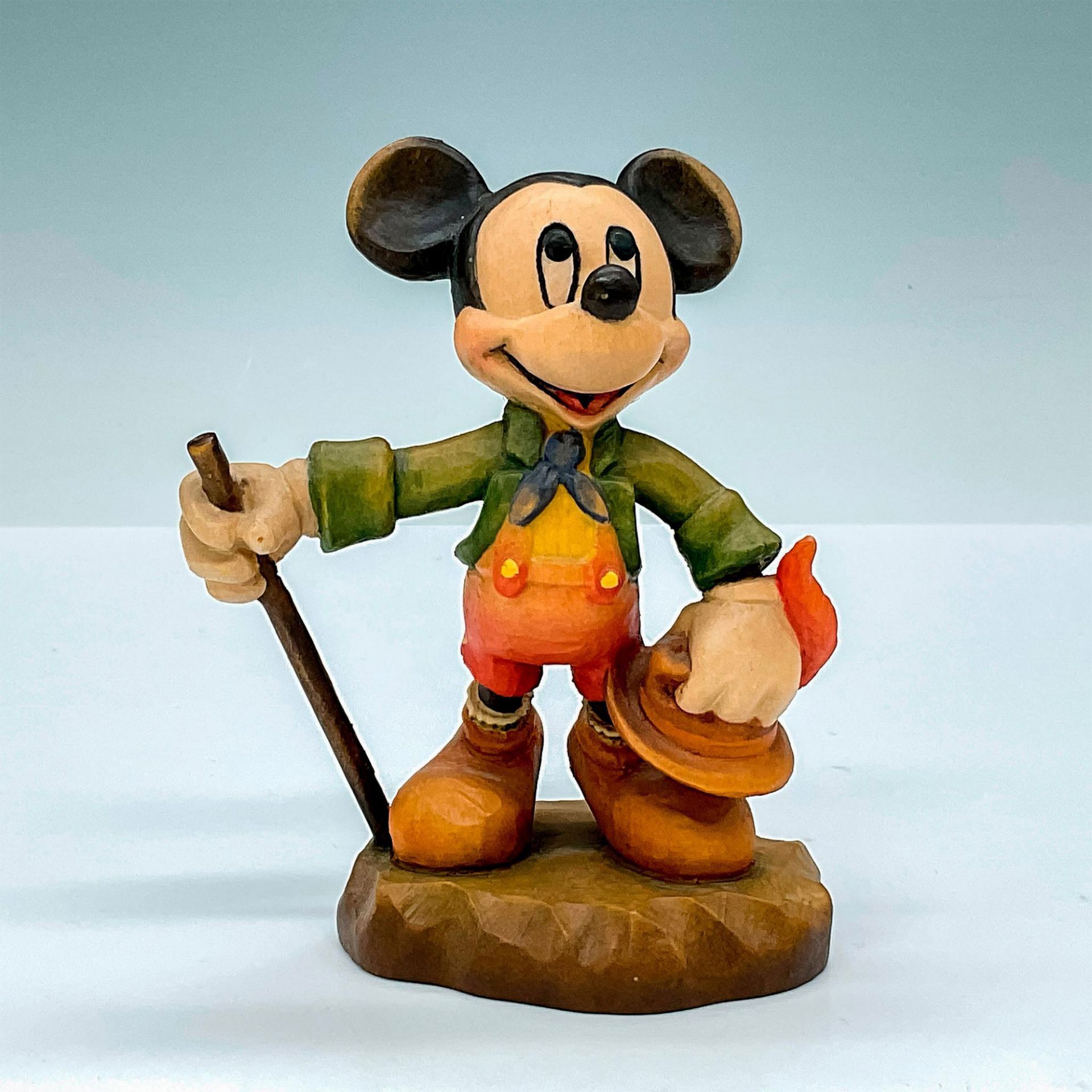 Anri Club Walt Disney Wood Figurine, Mickey Mountaineer