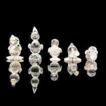 5pc Swarovski Crystal Figurines, Water Bird Motif