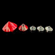 5pc Swarovski Crystal Diamond Paperweights