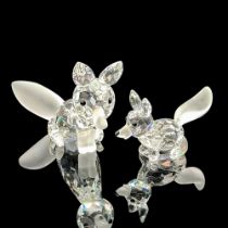 Pair of Swarovski Crystal Figurines, Foxes