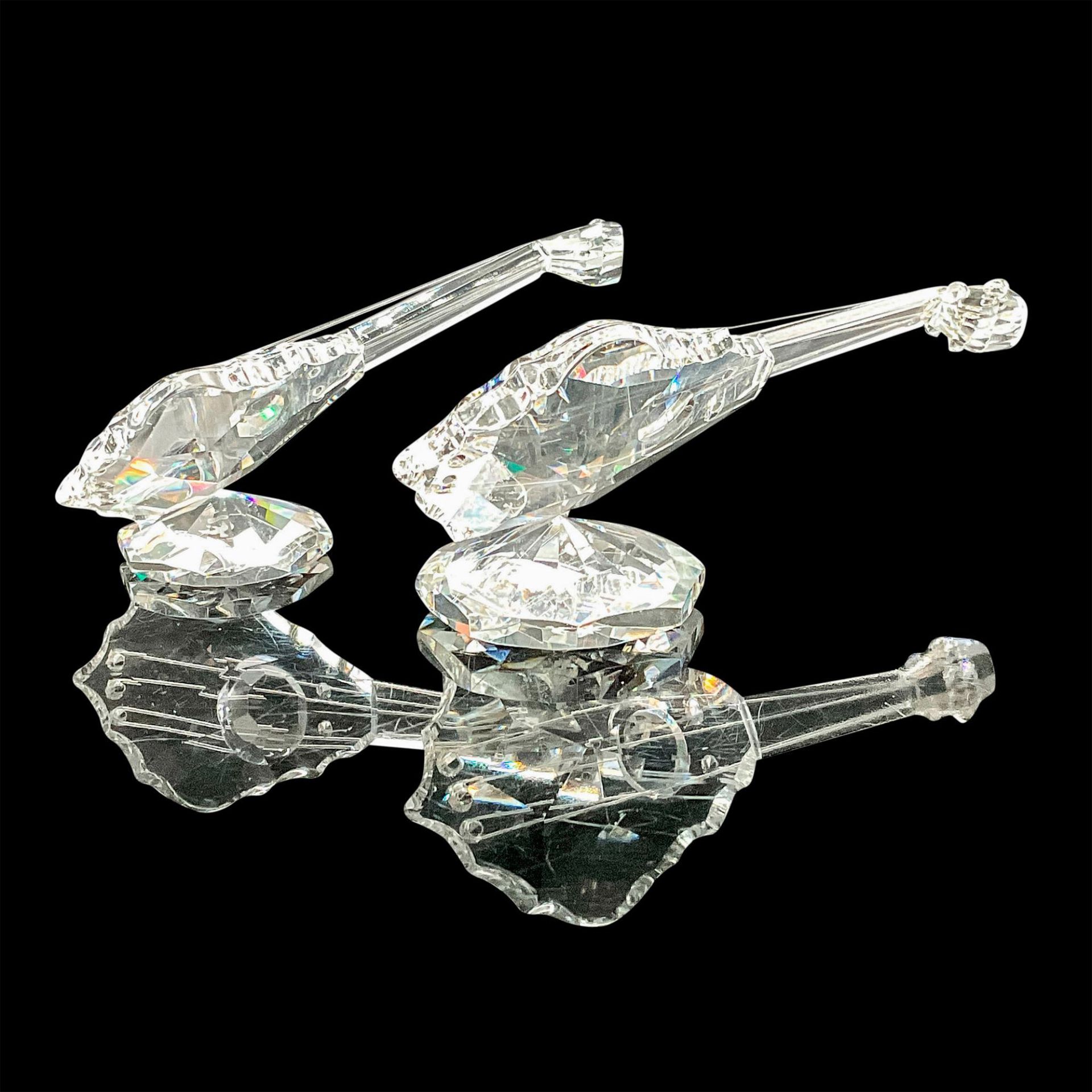 Pair of Asfour Crystal Figurines, Guitars - Image 2 of 3
