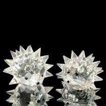 Pair of Crystal Glass Figurines, Hedgehogs